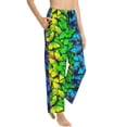 thumbnail image 2 of Fotbe Multicolored Butterflies Women's Pajama Pants,Sleepwear Pants,Pj Bottoms Drawstring And Pockets-Small, 2 of 9