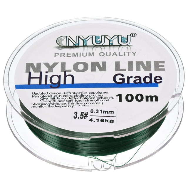 Uxcell Ligne de Pêche en Nylon Monofilament Revêtue de Fluorocarbone 109Yard 10Lb Vert Foncé