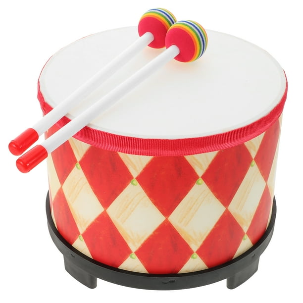 Tambor de madera, instrumento de percusión para niños, tambor para niños pequeños con baquetas, tambor de marcha para juguetes musicales educativos, juguetes de aprendizaje sensorial