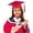 Red-7, variant on Graduation Cap and Gown Set for Graduation Robe Outfit Various Styles Black Cap and Gown Academic Outfit for Senior High School Graduation 13-14 Years