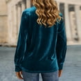 thumbnail image 5 of Posijego Women's Velvet Cardigans Button down Velour Long Sleeve Vintage Casual Shirts Spring Outerwear Jackets, 5 of 9
