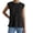 Black, variant on Lixiuxyad Women's Fashion Casual Loose Round Neck Hollowed Out Solid Color T Shirt 1 Dressy Casual,Black L