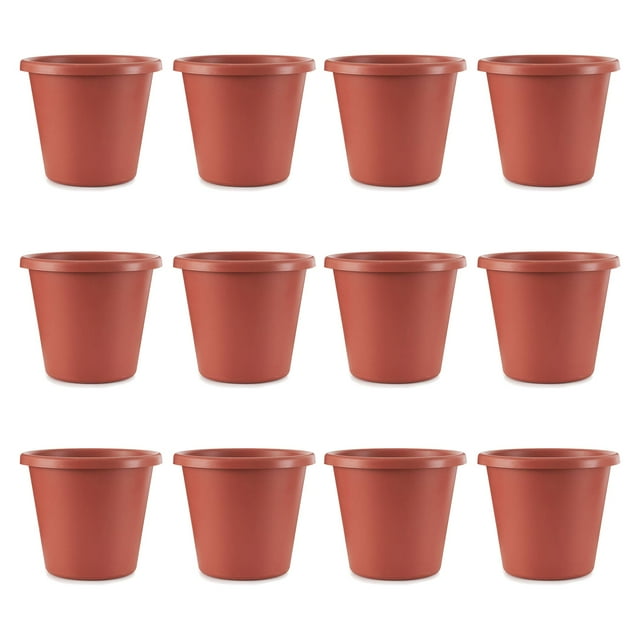 The HC Companies 20" Classic Flower Pot Planter, Terra Cotta (12 Pack)