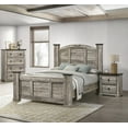 thumbnail image 6 of Contemporary 1pc Queen Size Gray Finish Wooden Poster Bed for Bedroom, 6 of 7