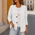 thumbnail image 4 of Domzest Womens V Neck Denim Jacket Classic Button Front Breathable Jean Jacket Lightweight Stretch Casual Outerwear White S, 4 of 5