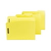 Smead 14939 Colored Pressboard Fastener Folders, Letter, 1/3 Cut, Yellow, 25/Box