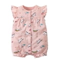 thumbnail image 4 of ATAIKU 0-24M Newborn Baby Girls Cotton Summer Snap-up Romper Infant Sleeveless Ruffled Outfits Toddler Unicorn Jumpsuit, 4 of 5