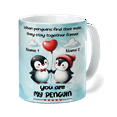 thumbnail image 3 of Lotusprinthandmade Personalized Penguin Couple White Ceramic Mug (11oz) (Made In US), Romantic Valentine Gift Mug, 3 of 5