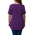 thumbnail image 6 of VERABENDI Women's Plus Size Tops Summer Short Sleeve Lady Tunic Shirts Lace Splicing Blouses,M-4XL, 6 of 6