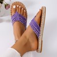 thumbnail image 4 of Summer Sandals Clearance, Xunlbb Women's Fashion Casual Clip-Toe Spring And Summer New Breathable Fisherman Flat Sandals(Purple,Size:41), 4 of 7