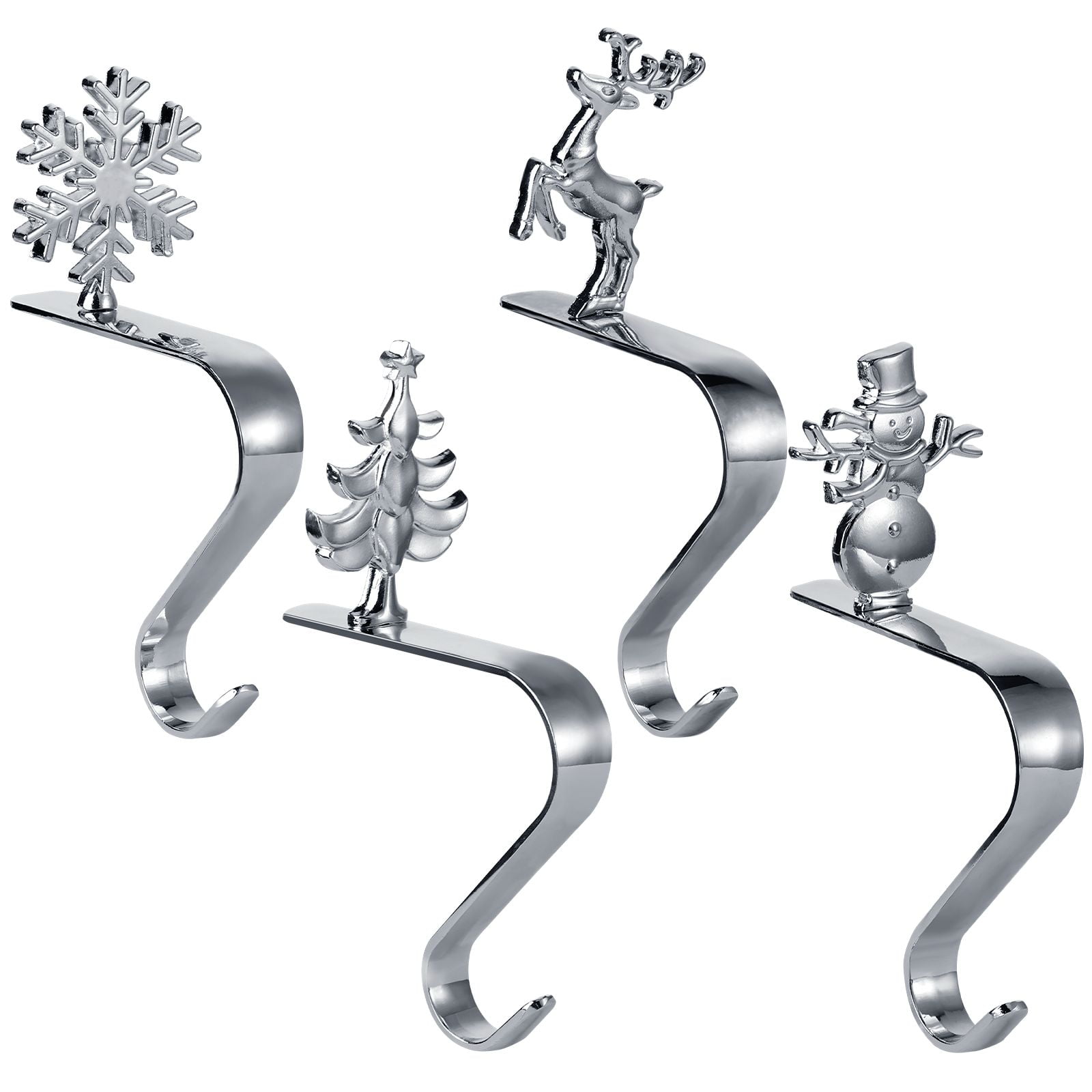 4pcs Christmas Stocking Holders, Mantle Stocking Hanger Fireplace