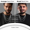 thumbnail image 5 of Tilga 18K Gold Over 925 Sterling Silver Cross Necklace for Men/Women, Stainless Steel Cuban/Rope Chain Cross Pendant 18-24 inch, Religious Jewelry Gifts for Men, 5 of 6
