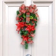 thumbnail image 4 of Gkeoshab Wreath Christmas Inverted Tree Upside Down Artificial Christmas Trees Christmas Rattan Wall Hanging Bow Rattan Door Hanging Upside Down Rattan Christmas Trees Home & Garden, 4 of 9