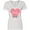 AA-White, variant on Inktastic World's Best Mom in Pink Heart with Flowers Women's V-Neck T-Shirt