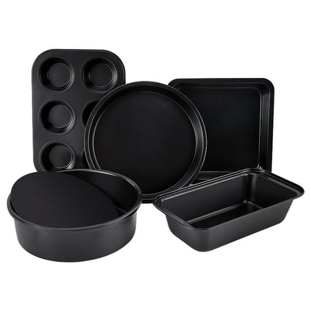 

5pcs Easy Clean Carbon Steel Baking Pans Non Stick Coating Bakeware Kitchen Home