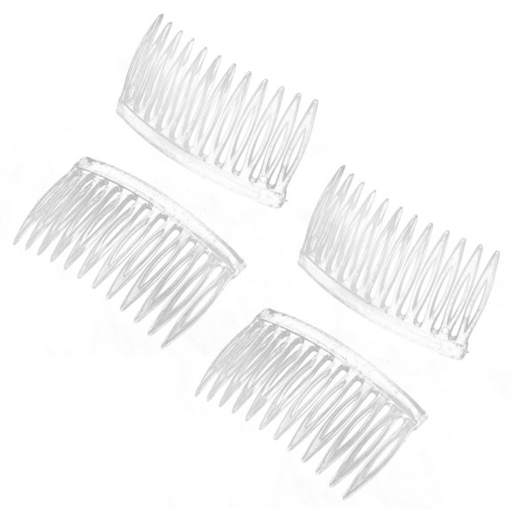 Unique Bargains 4 Pieces Hair Combs Clips for Women Plastic 12 Teeth Wedding Bridal Hair Comb