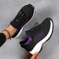 thumbnail image 4 of Orthopedic Sneakers for Women Breathable Lace Up Walking Shoes Slip On Trainers Casual Ladies Platform Athletic Running Shoes Purple Size 9.5, 4 of 8