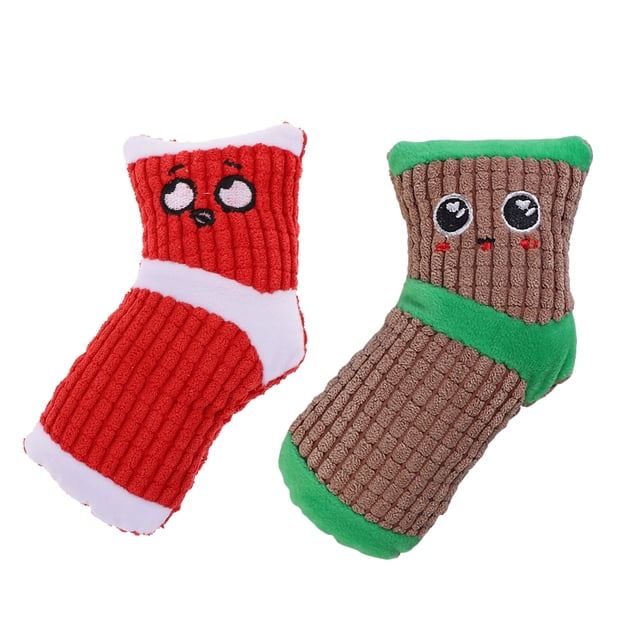 Miangastore Bite Resistant Plush Random Color 2Pcs 7.86X5.11X0.79in Dog Toys