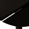 thumbnail image 4 of Castle Place Modern Sleek Wooden Round Drop Leaf Dining Table, Black, 4 of 7