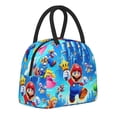 thumbnail image 2 of Lsque Mario Print Lunch Bag, Insulated Lunch Box, Small Leakproof Cooler Food Lunch Containers Reusable High Capacity Lunch Tote Bags for Work, Travel, Outdoor, 2 of 8