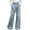 #0026-Light Blue, variant on Womens Denim Pants High Waist Floral Embroidered Ruffle Trim Wide Leg Jeans Floral Embroidered Trim Womens Wide Leg Jeans Loose Fit Street Style Vintage Jeans