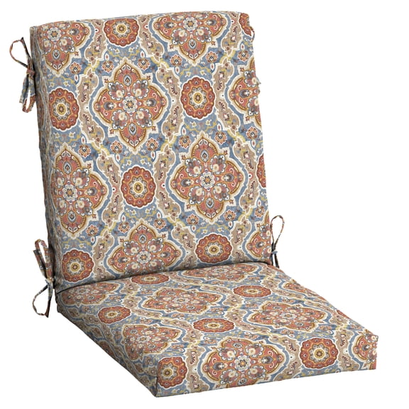 ARDEN Outdoor Dining Chair Cushion 20 x 20, Water Repellent, Fade Resistant 20 x 20, Global Vintage Medallion