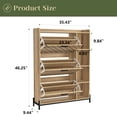 thumbnail image 3 of Canddidliike Durable Wood Shoe Rack, Driftwood Color, Functional & Fashionable, for Living Room, 3 of 10