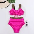 thumbnail image 5 of XIYON Womens Bikini Sets Bathing Suit Tank Swimsuit Mid Waist Deep V Neck Wide Straps Mesh Back Hook Retro Swimsuits Beachwear, 5 of 5
