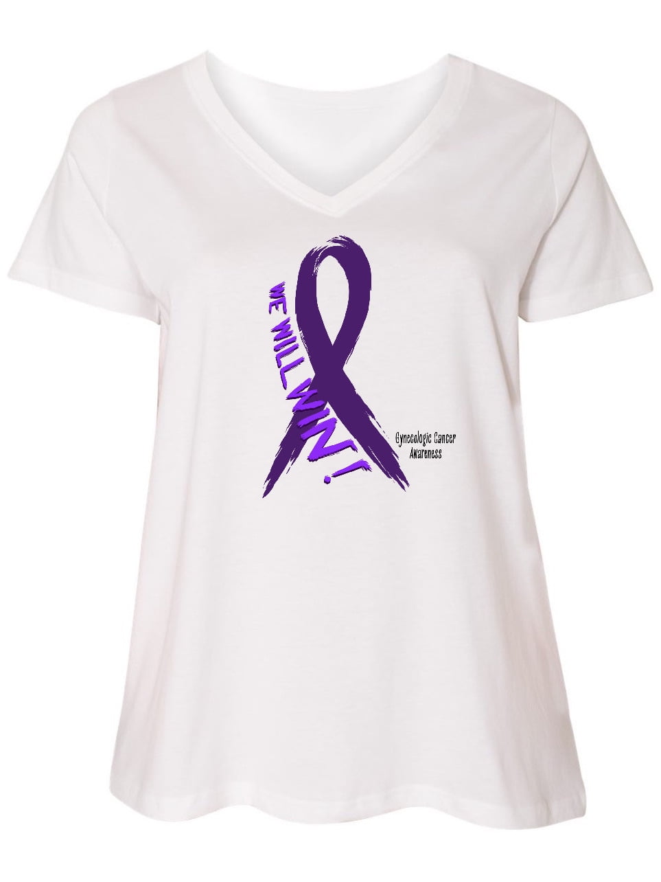 INKtastic - We Will Win Against Gynecologic Cancer Ribbon Women's Plus ...