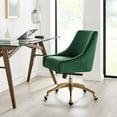 thumbnail image 6 of Modway Discern Performance Velvet Office Chair in Green, 6 of 7