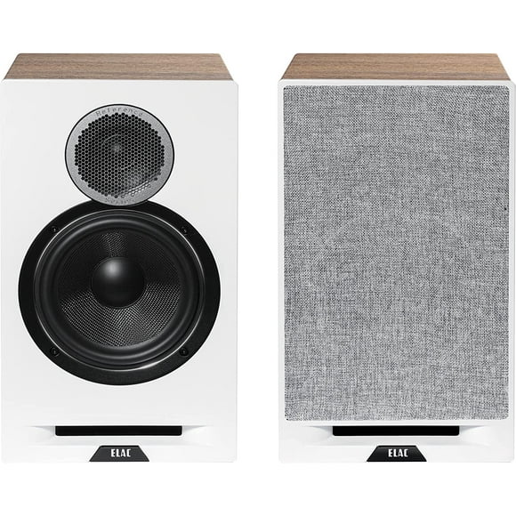 ELAC Debut Reference DBR62-W Haut-Parleur d'Étagère (Paire Blanc/chêne)