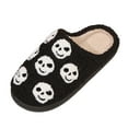 thumbnail image 3 of Fuzzy Slippers Women Halloween Fluffy Winter House Shoes House Slippers Bedroom Slippers Slip On Indoor Comfortable Slippers Woman Slippers Black 43, 3 of 8