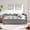 Black, variant on Noble House Corlan Queen Size Waved Daybed, Cozy Gingham Linen Sofa Bed with Storage Drawers and Charging Port, Black