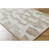 Hauteloom Brendy Living Room, Bedroom Area Rug - Contemporary - Beige, Ivory, Taupe - 2' x 3'