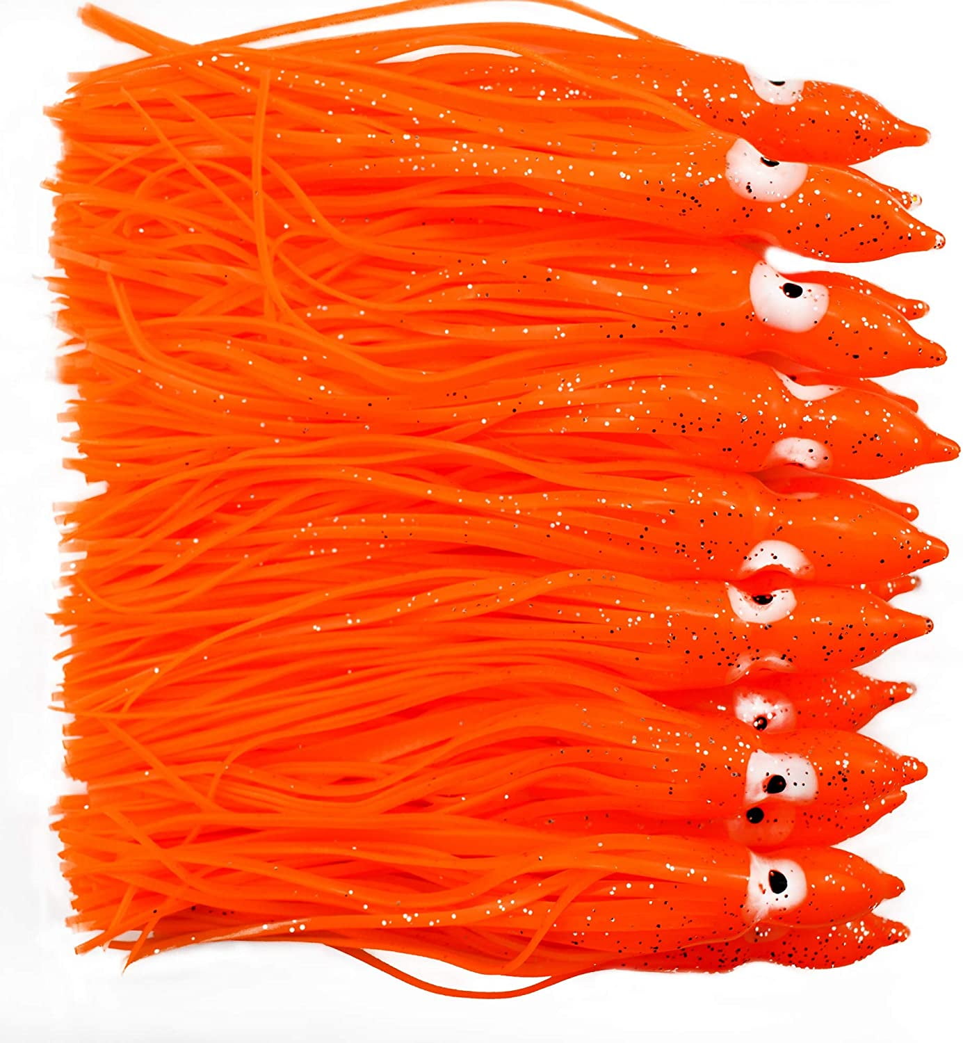 100pcs Soft Plastic Octopus Fishing Lures Squid Skirt Soft Lures Multi Colour Trolling Saltwater Bait 15cm