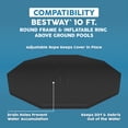 thumbnail image 5 of Bestway Pool Cover for 10' Round Above-Ground Swimming Pools – Protection from Debris, 5 of 12