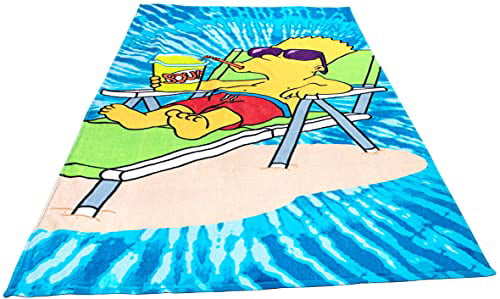 Official The Simpsons Bart Beach Towel Cotton Soft Children's 140cm x 70cm 