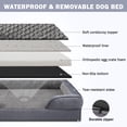 thumbnail image 4 of Cama ortopédica para perros INVENHO Large XL, lavable e impermeable, 4 of 7