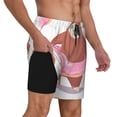 thumbnail image 2 of Kdxio Sloth With Donuts1 Print Men'S Swim Trunks With Compression Liner 7 Inch Inseam Quick Dry Swim Shorts, 2 of 7