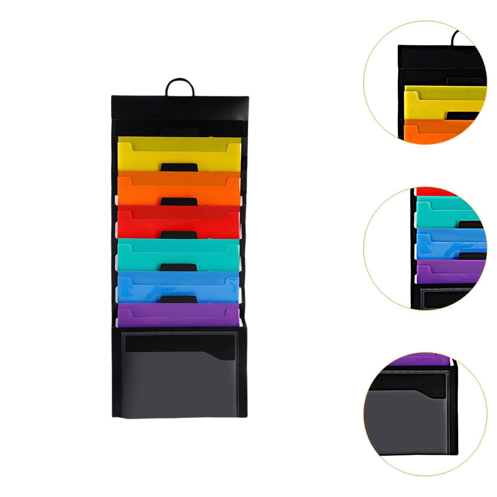 figatia Expanding File Folder Accordion File Organizer 6 Pocket Multifunctional Hanging File Organizer for files Organization Meeting