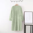 thumbnail image 5 of IROINNID Sweater Dress for Women Flannel Nightgown Home Solid Long Skirt Extended and Thickened Cotton Velvet Pattern ,Mint Green, 5 of 8