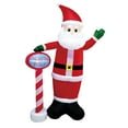 thumbnail image 3 of Adorno navideño inflable de Papá de 240 cm para exteriores (110 V, . UU.). Diseño adorable con costuras reforzadas y luces integradas., 3 of 9