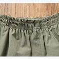 thumbnail image 5 of UACY Girls Cargo Shorts Knee Length Wide Leg Bermuda Shorts Loose Casual Solid Elastic Waist Long Short Pants with Pockets (Green, 10-11 Years), 5 of 8
