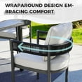 thumbnail image 4 of GRANDPATIO Steel Outdoor Dining Arm Chairs - Set of 2, Beige, 4 of 8