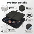 thumbnail image 4 of Crow Flowers Raven Gothic Foldable Seat Cushion for Bleachers, Stadium Seats, Camping & Outdoor Events, Portable Lightweight Pad with Carabiner, 4 of 6