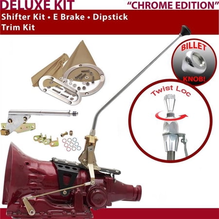 American Shifter C4 Shifter Kit Chrome 23 in. E Brake Trim Kit Dipstick for F83B7