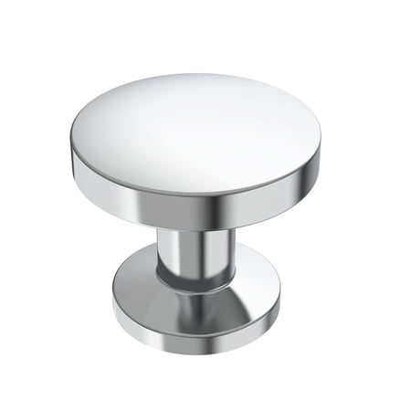 10 Pack Polished Chrome Cabinet Knobs, 1.1 Inch(30mm) Diameter Round Cabinet Knob Hardware for Kitchen Dresser Drawer AL6044CP