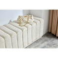 thumbnail image 6 of DeeHome Modern Dining Room Living Room Teddy Fabric Bench End of Bed Stool with Safety Hinge for Bedroom, Living Room, Entryway, White teddy., 6 of 9