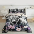 thumbnail image 2 of Castle Fairy 2-Piece Twin Size Comforter Set - Highland Bull Flower Farm Print, 2 of 8