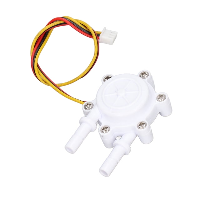 Medidor de flujo de agua Sensor de interruptor de medidor de flujo Conector de lengüeta de 1,2 mm de diámetro con cable de 25 cm, Rango de flujos 0.2-8L/min, Fácil de instalar